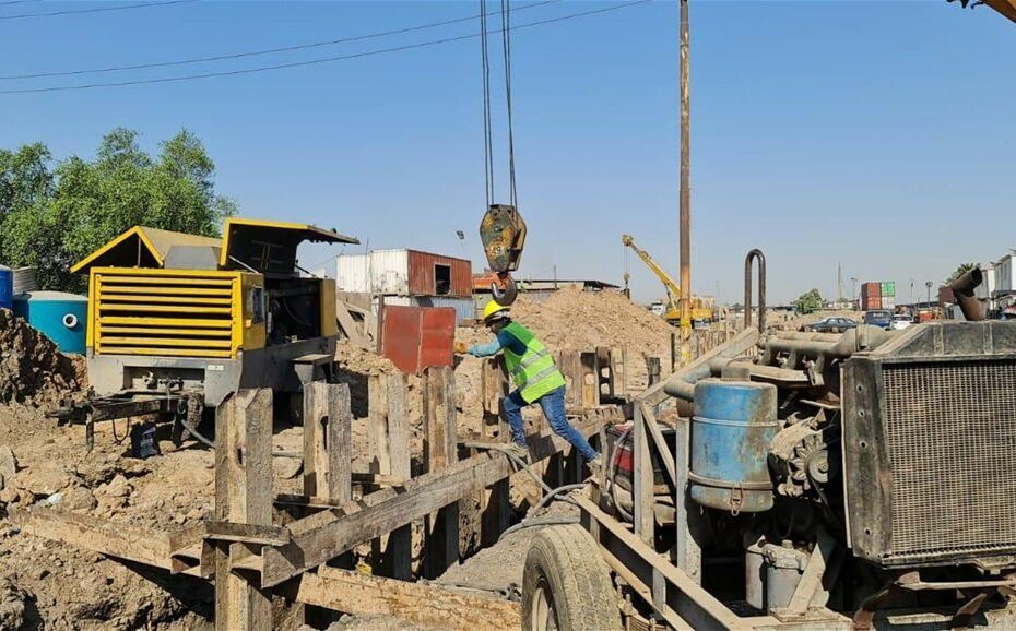 أعمال إصلاح تخسف بمنطقة النهضة ببغداد