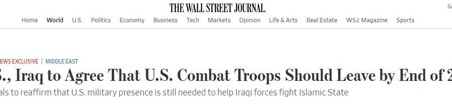 نفذوا التوراة!!وول ستريت: مخطط لإعلان سحب القوات الأمريكية من العراق نهاية العام الجارى