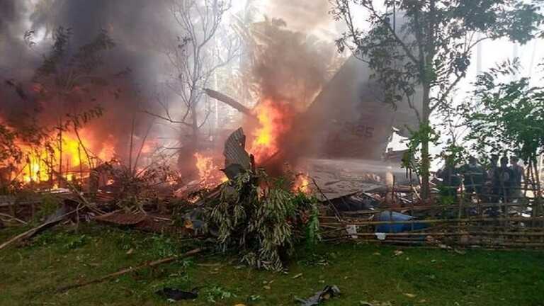 تحطم طائرة عسكرية في الفلبين