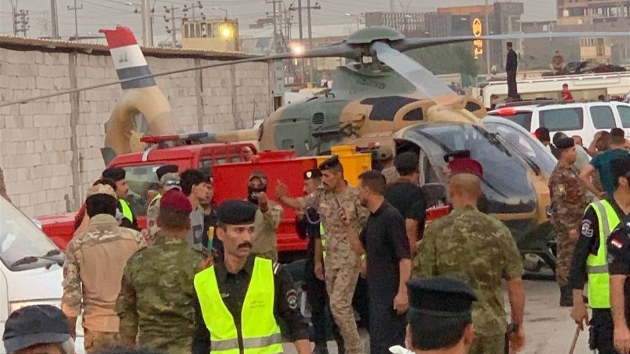 توضيح رسمي بشأن هبوط اضطراري لطائرة مروحية في كربلاء